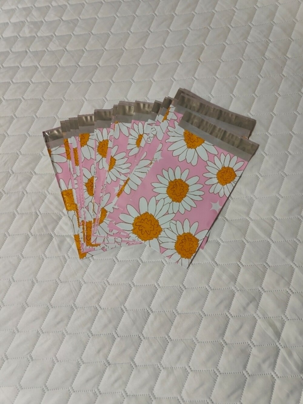 Pink Flower Polymailers 6x9 Cute Mailers - Picture 2 of 2